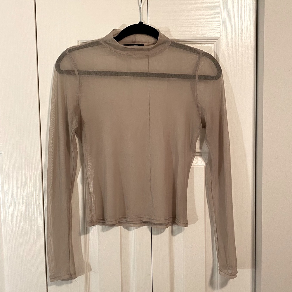 Chic Nude Sheer Top